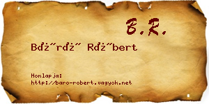 Báró Róbert névjegykártya