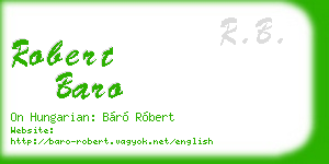 robert baro business card