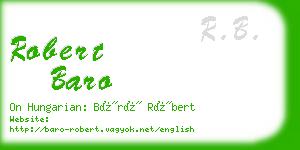 robert baro business card